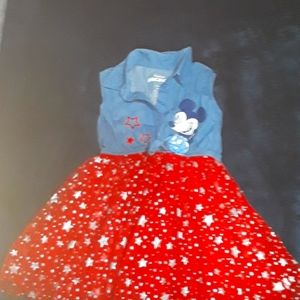 Mickey tutu with denim top dress